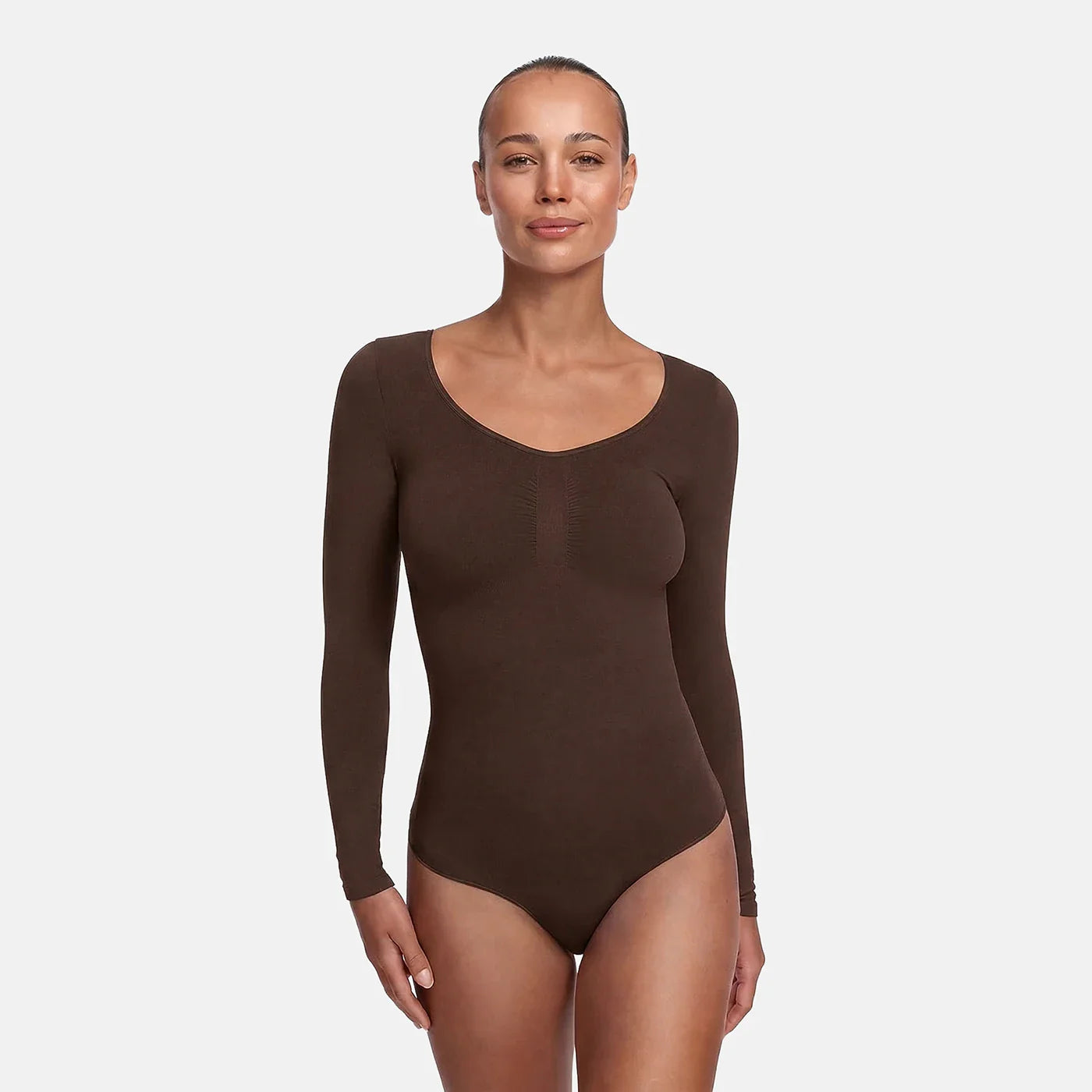 Body sculptant à manches longues avec string